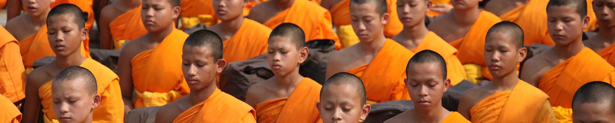 Monks in Thailand gathered in prayer